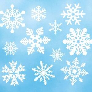 🔵 SNOWFLAKE WINDOW CLINGS STICKERS